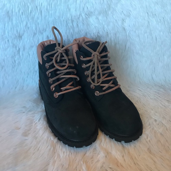 timberland black and rose gold